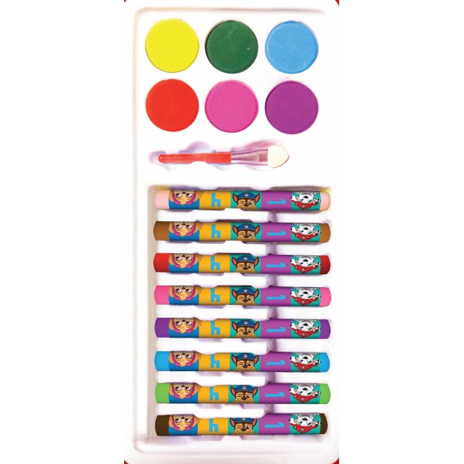 PAW PATROL Colouring Set + สีน้ำและสีชอล์ก JUST YELP FOR HELP 
